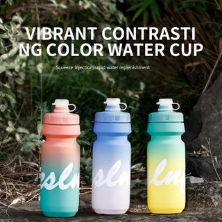 Eslnf chai nước cho xe đạp bóp ra chai đạp xe 610ml tumbler cho thể thao ngoài trời thể dục di động gradient chai nước phụ kiện xe đạp