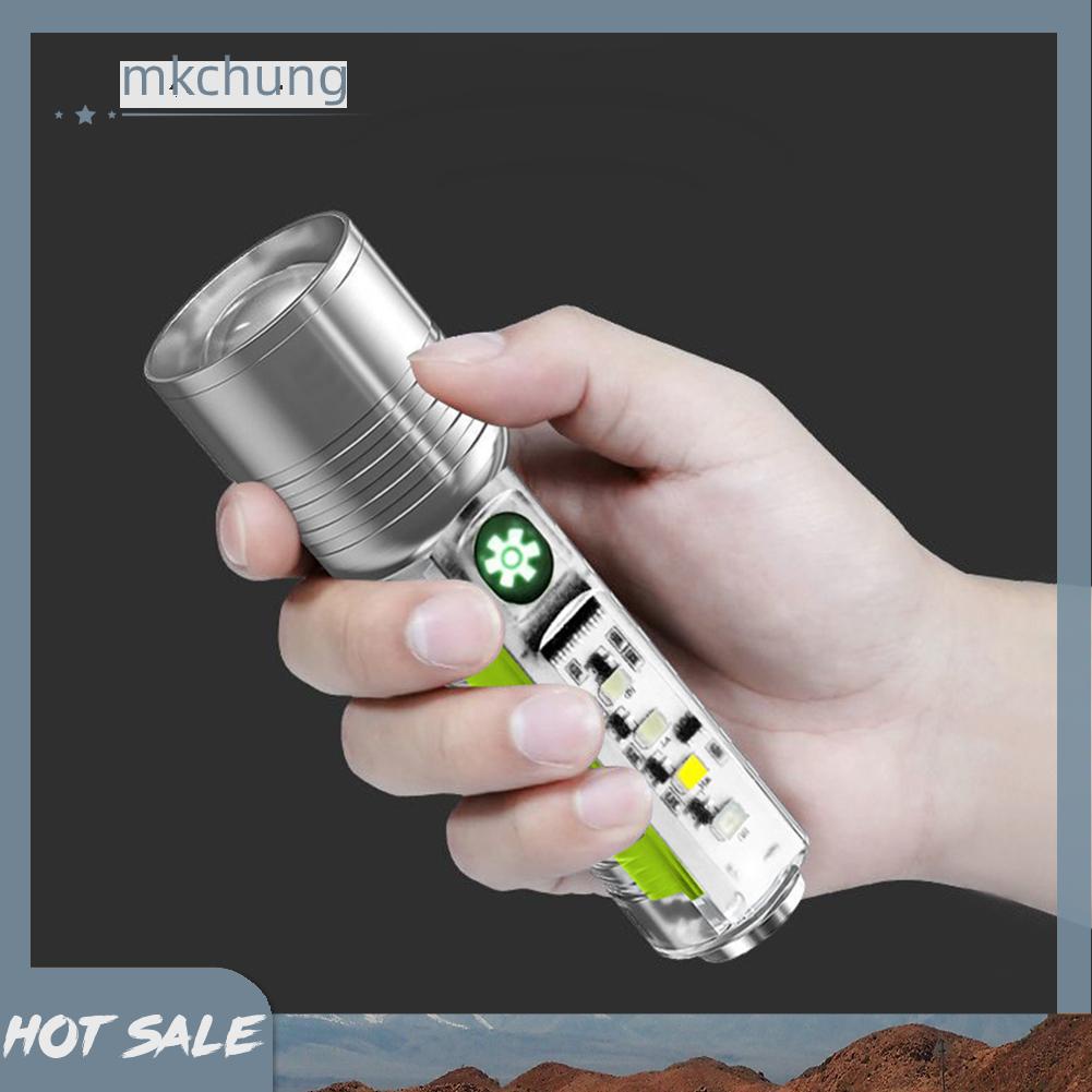 Đèn pin led xhp50 500mah 800lm đèn pin type-c usb có thể sạc lại chống thấm nước