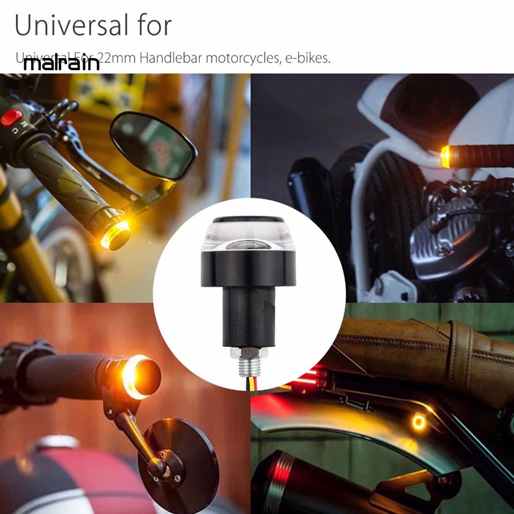 Bộ 2 Đèn LED Xi Nhan Gắn Tay Lái Trang Trí Cho Xe Mô Tô