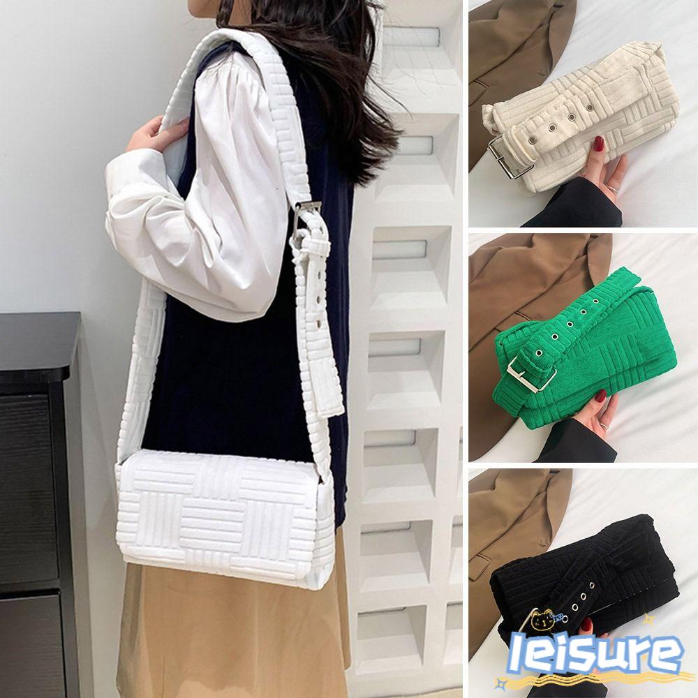 Túi Đeo Chéo Mềm Màu Trơn Thời Trang Cho Nữ