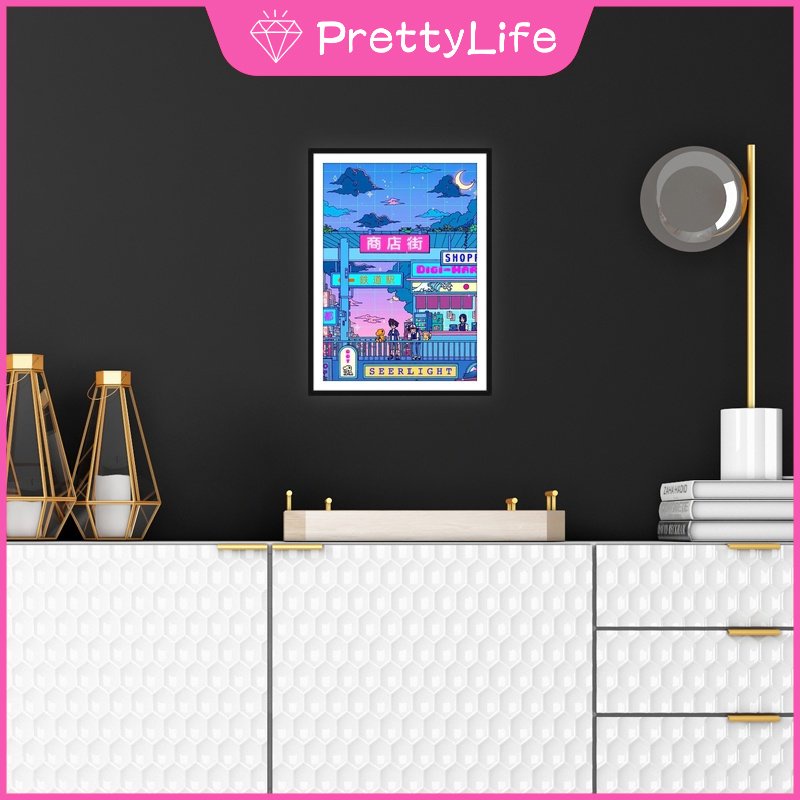 Bộ Tranh Đính Đá 5D Tự Làm 30x40cm Hình Phong Cảnh Đường Phố