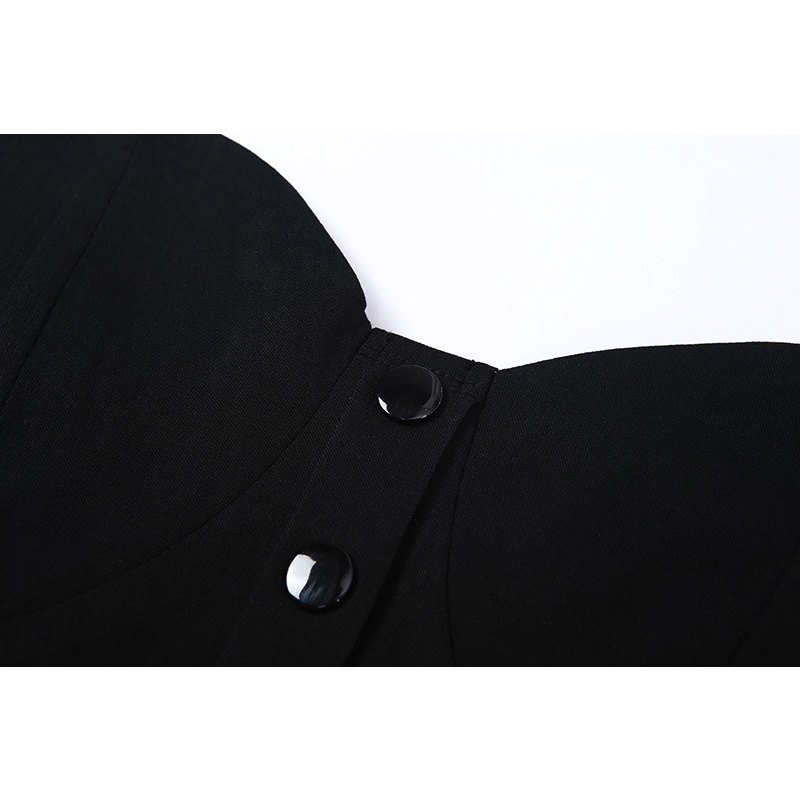 Rerosa Áo Ống Màu Trơn Trễ Vai Cài Nút Thời Trang Quyến Rũ Cho Nữ | BigBuy360 - bigbuy360.vn