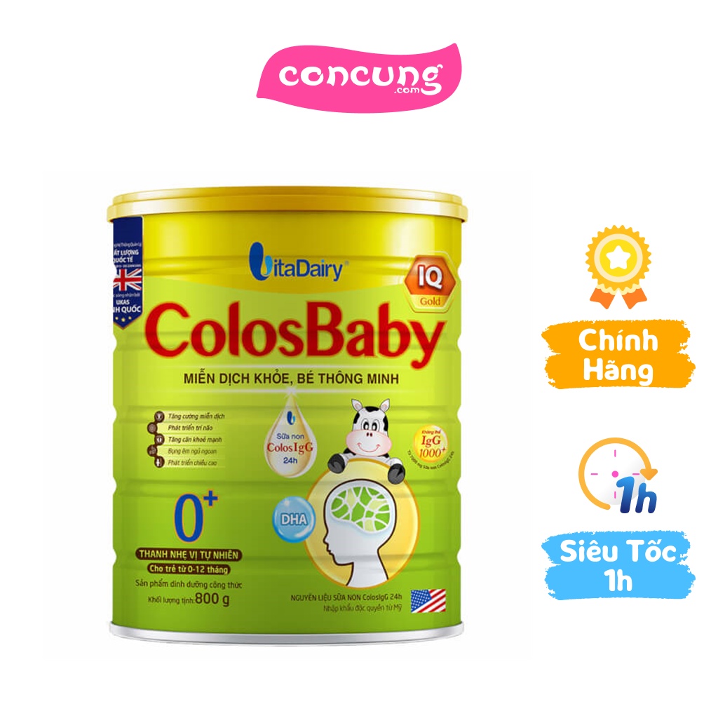 Sữa Colosbaby IQ Gold 0+ 800g 