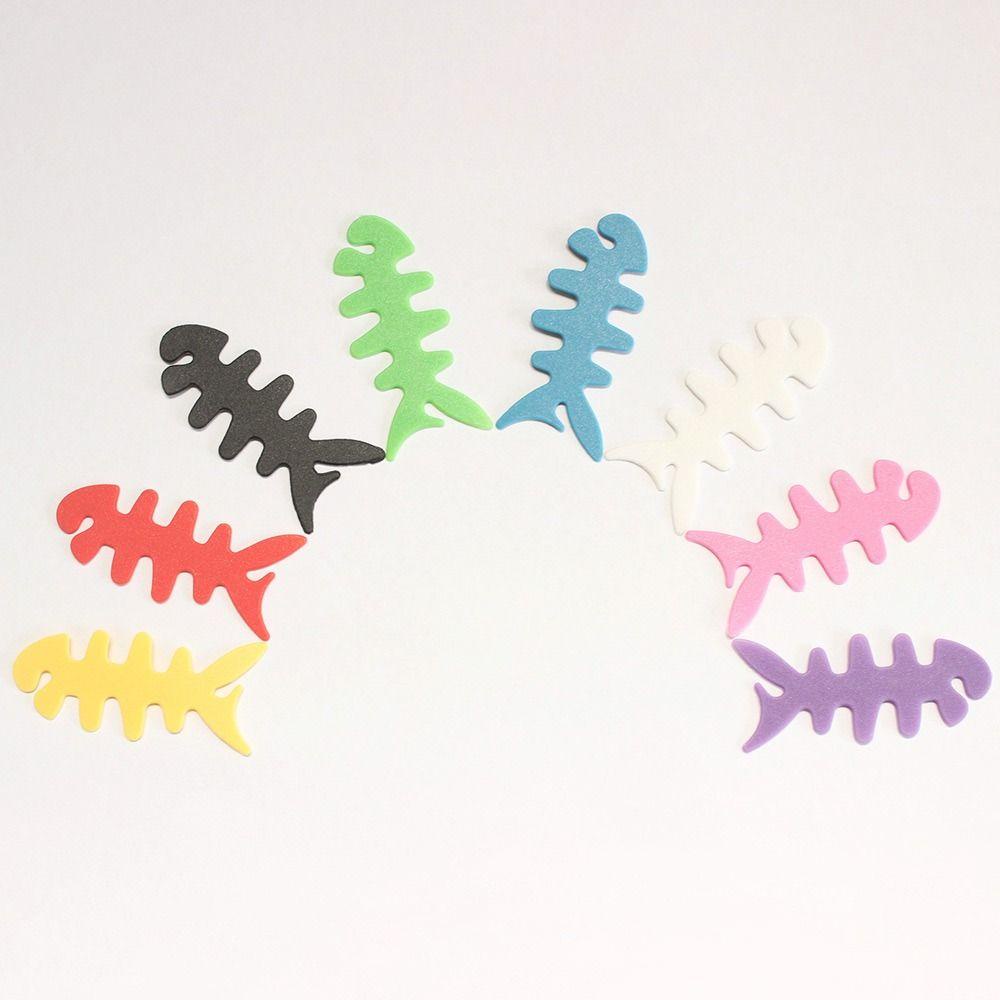 BEBETTERM Set 100 / 200 Dây Quấn Tai Nghe Chống Rối Hình Xương Cá