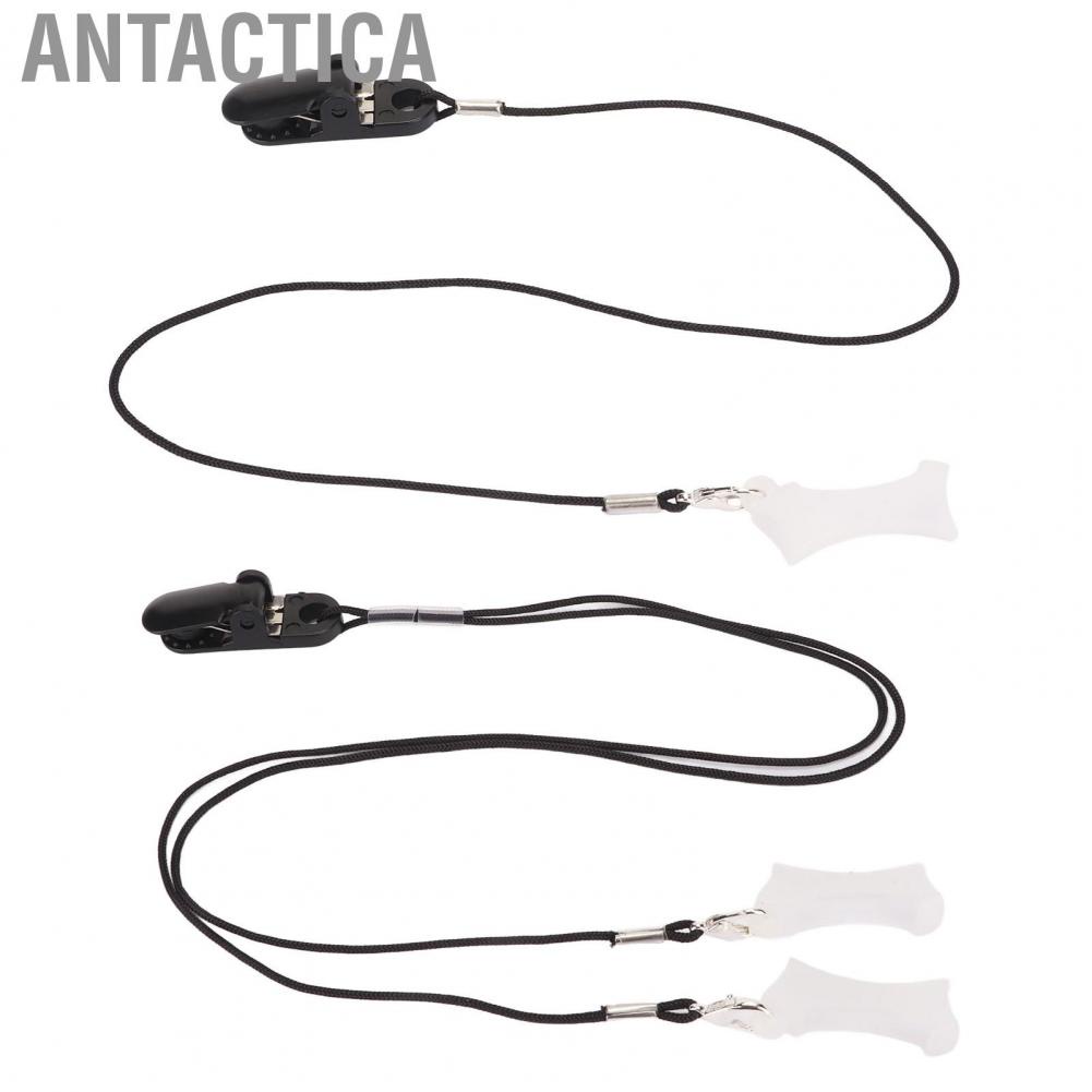 Antactica Hearing Device Clip Holder Stylish Fixation Hearing Device Clip Lanyard Ergonomic Flexible Plastic for Daily Work for Elderly