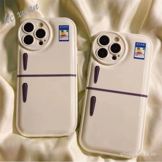Ốp Điện Thoại Dẻo Họa Tiết Tủ Lạnh Độc Đáo Chống Sốc Cho iphone13promax 12 / 11pro 8Plus / 7 xr A93U
