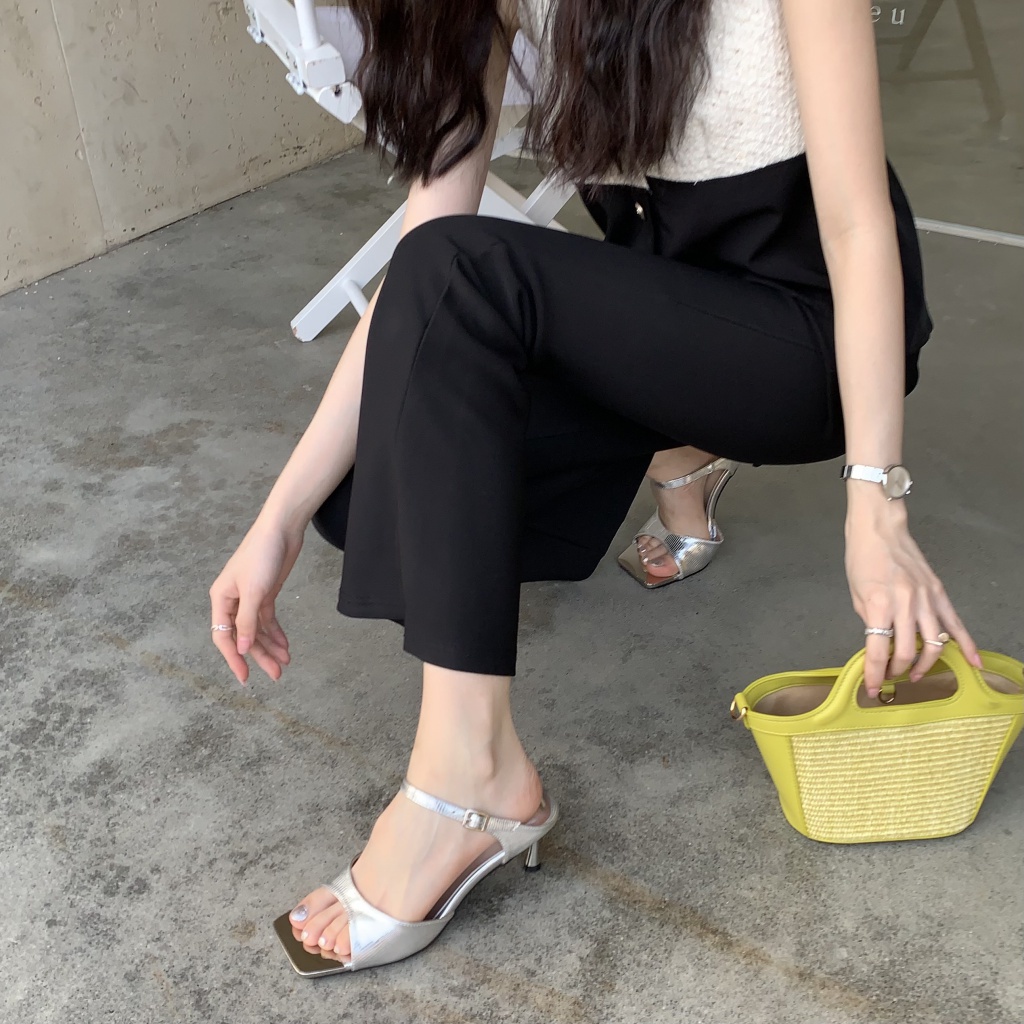 Sandal Cao Gót Hở Ngón Thiết Kế Mới Thời Trang Mùa Hè 2023 Dành Cho Nữ