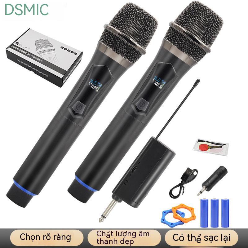 Micro Không Dây Có Thể Sạc Lại Một Lần Cho Hai Bài Hát K Song Live KTV Ngoài Trời Hình Vuông