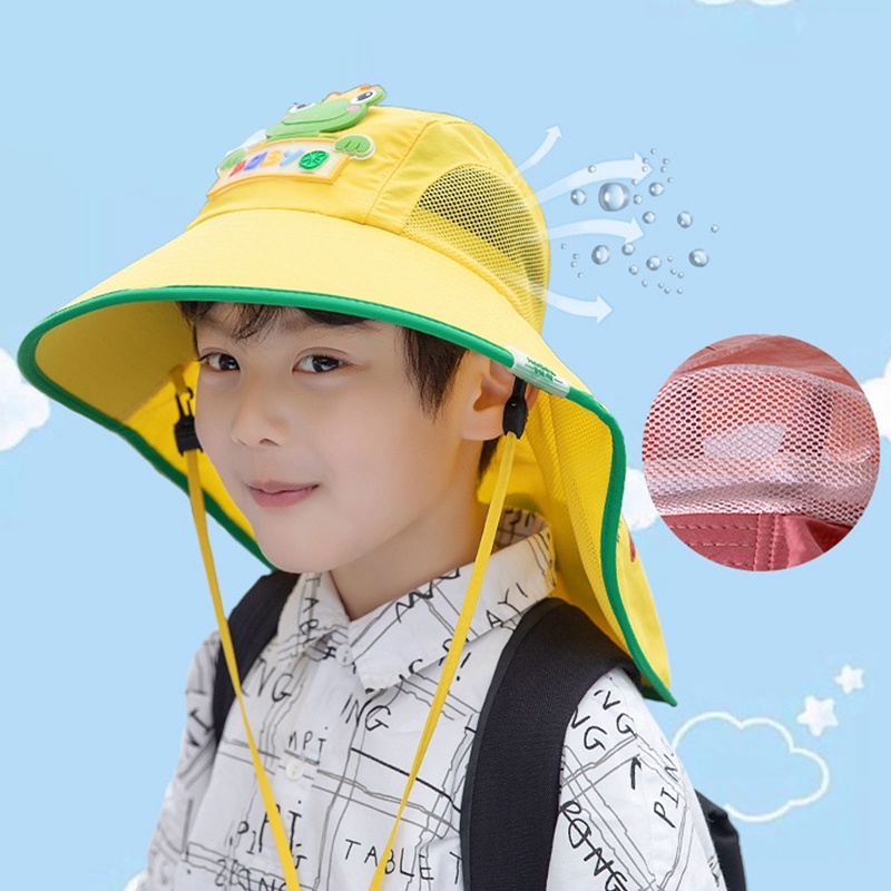 Nón Tai Bèo Vành Rộng Thoáng Khí Chống Nắng Mùa Hè Cho Bé Trai Và Gái