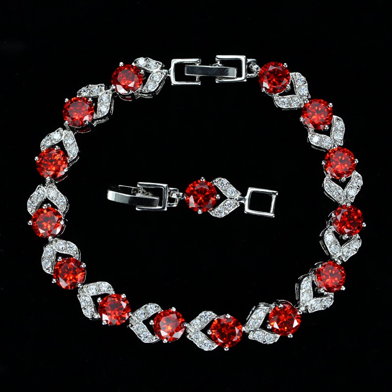 Vòng Tay Đính Đá Zircon Trắng Thời Trang Âu Mỹ Cho Nữ
