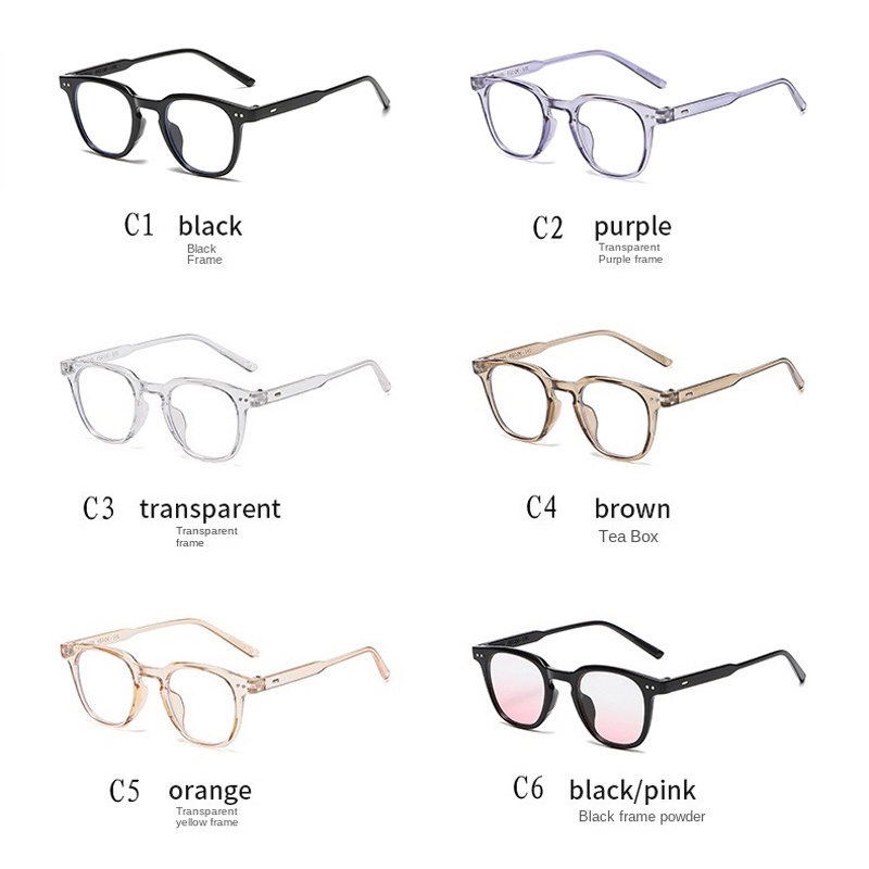 Kính Mát Gọng Vuông Chống Ánh Sáng Xanh Phong Cách Retro Dành Cho Nam Nữ