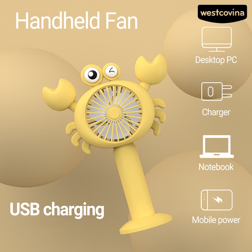 [COD]♋Quạt Để Bàn Cầm Tay 3 Tốc Độ Bằng ABS Chống Ồn Có Thể Điều Chỉnh