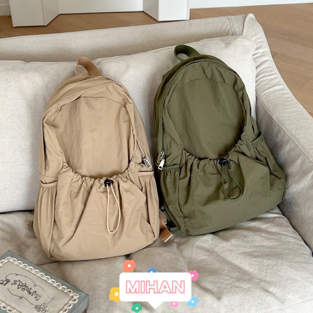 Ba Lô Đeo Vai MIHAN1 Vải Ni Lông Có Khóa Kéo Thời Trang Cho Nữ