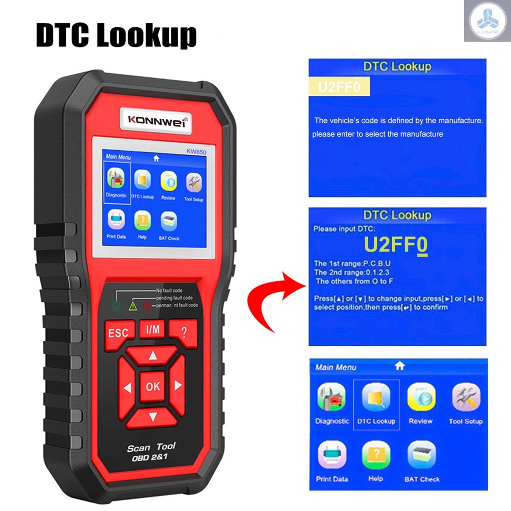 Thiết Bị Kiểm Tra Động Cơ Xe Hơi KONNWEI KW850 OBDII KW850 OBDII 1996 MOTO2.29