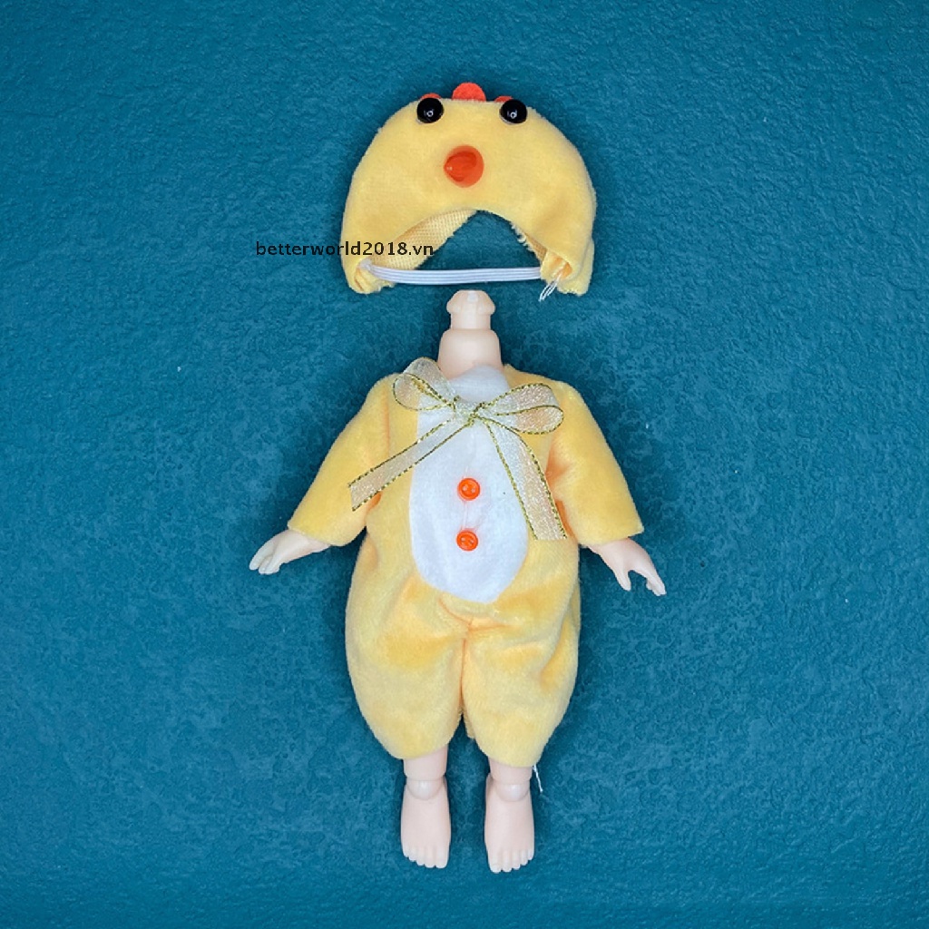 Búp Bê BJD 16CM Kèm Quần Áo Và Băng Đô Dễ Thương