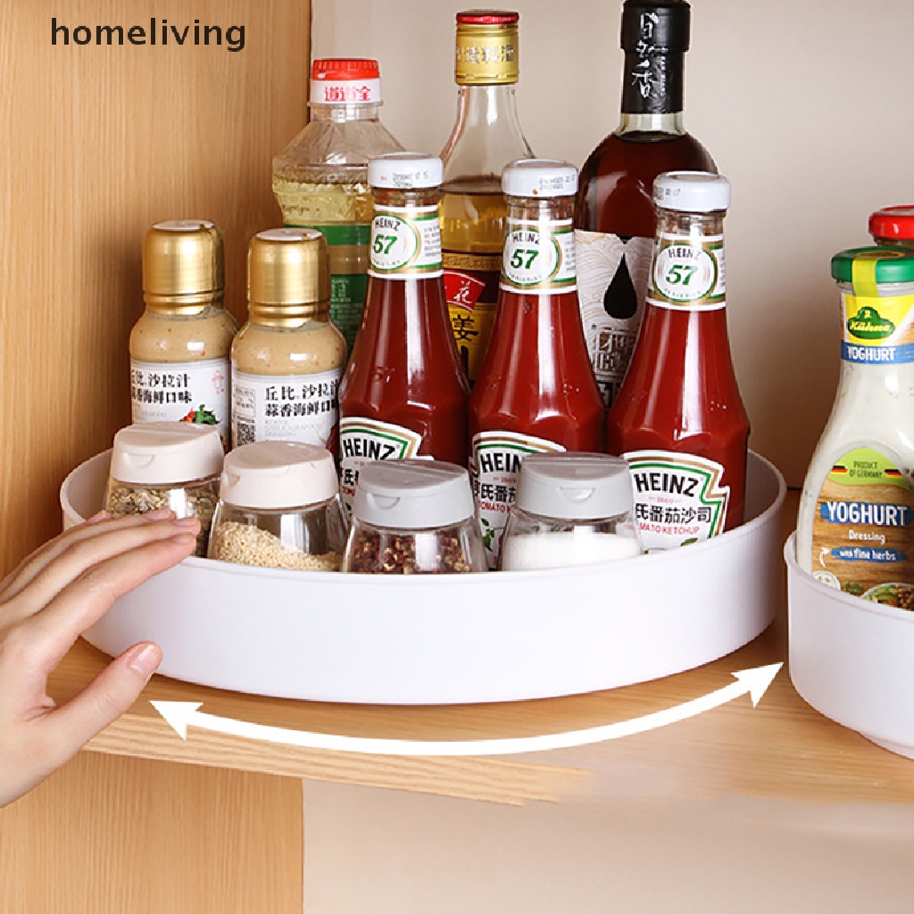 Khay Tròn Xoay 360 Độ Đựng Gia Vị / Mỹ Phẩm / Đồ Dùng Nhà Bếp / Phòng Tắm Chống Trượt