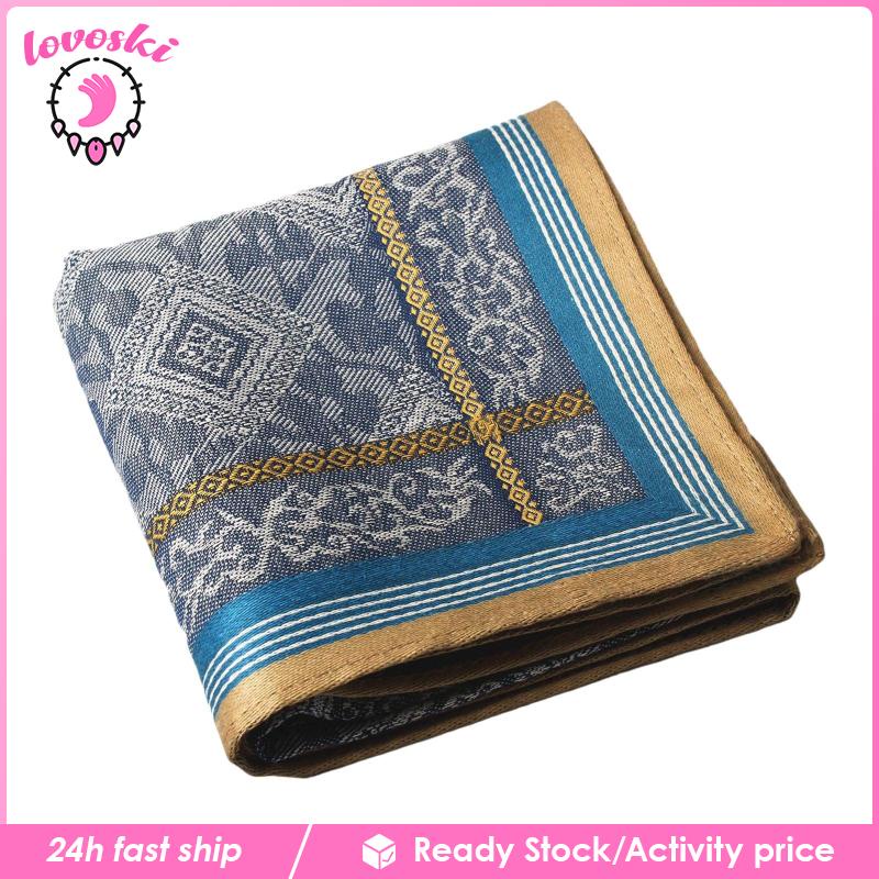 [Lovoski] Set 3 Khăn Tay Bỏ Túi Hình Vuông Chất Liệu Cotton Cho Nam