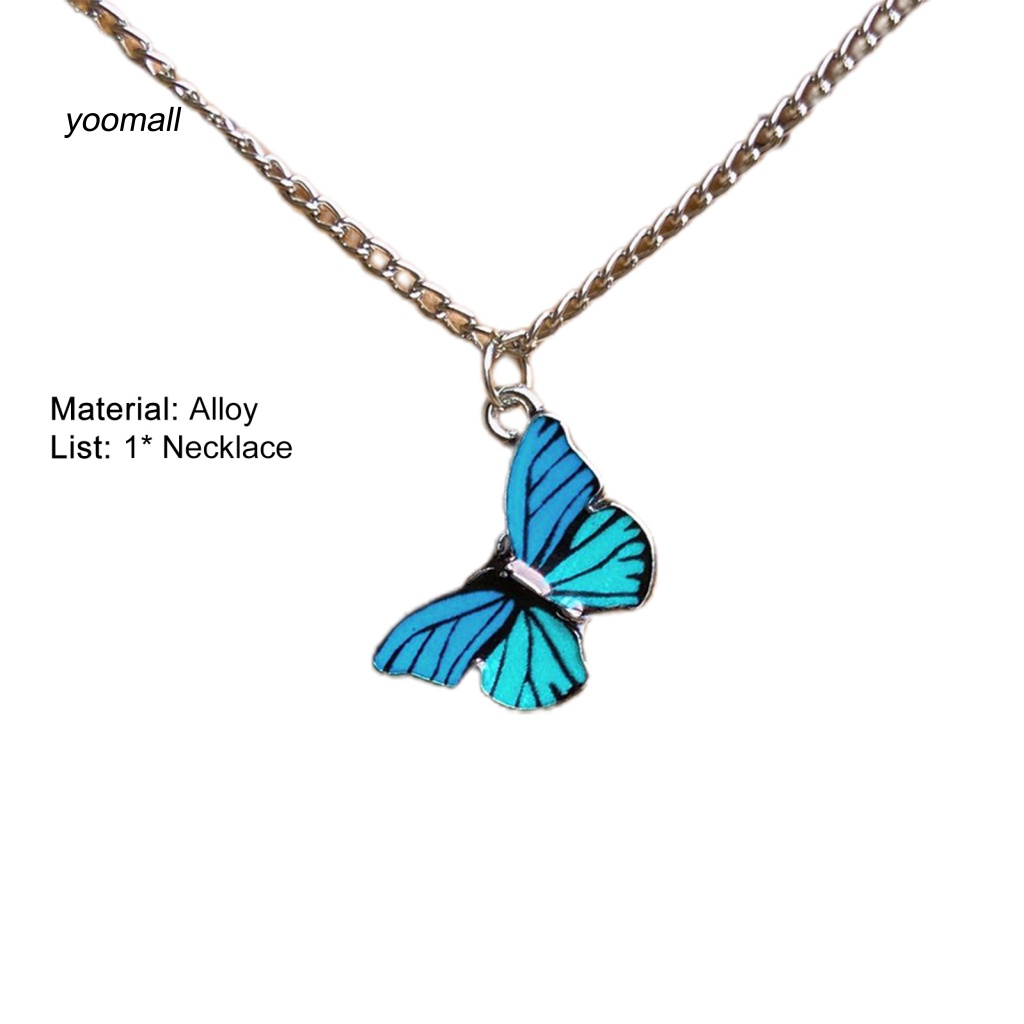 Vòng cổ Mặt Hình Bướm Bằng Hợp Kim Sáng Tạo Cho Nữ