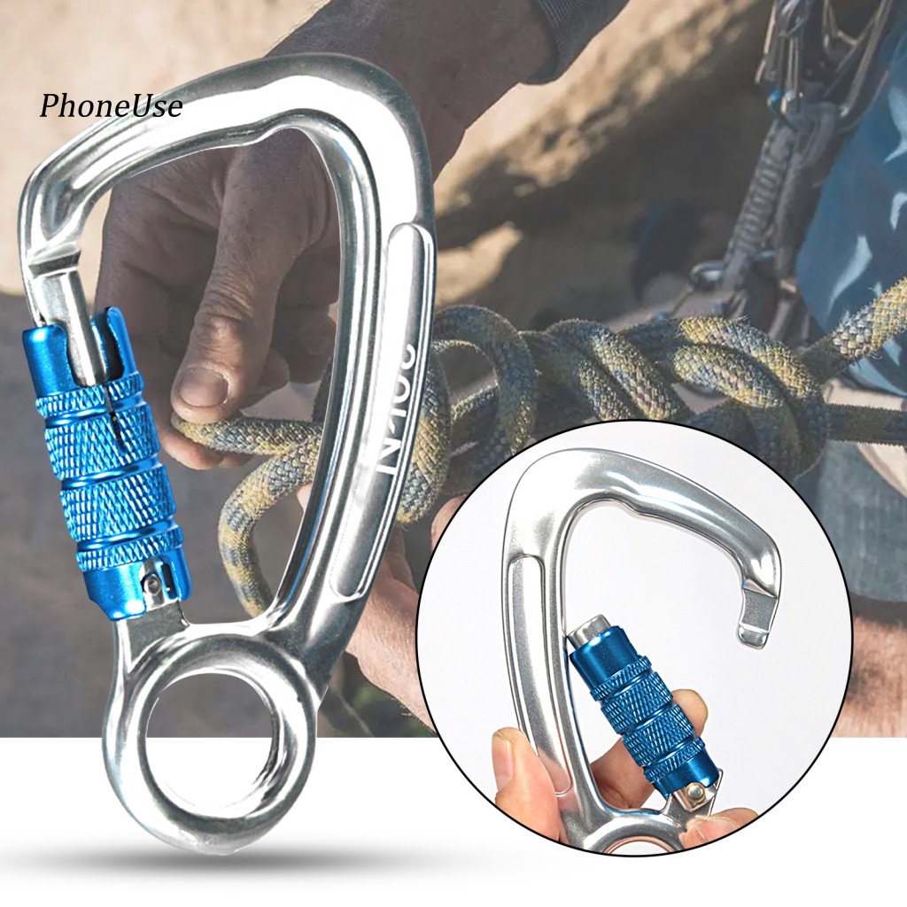 Móc Khóa Leo Núi Chữ O Bằng Hợp Kim Nhôm PU Chống Mòn An Toàn