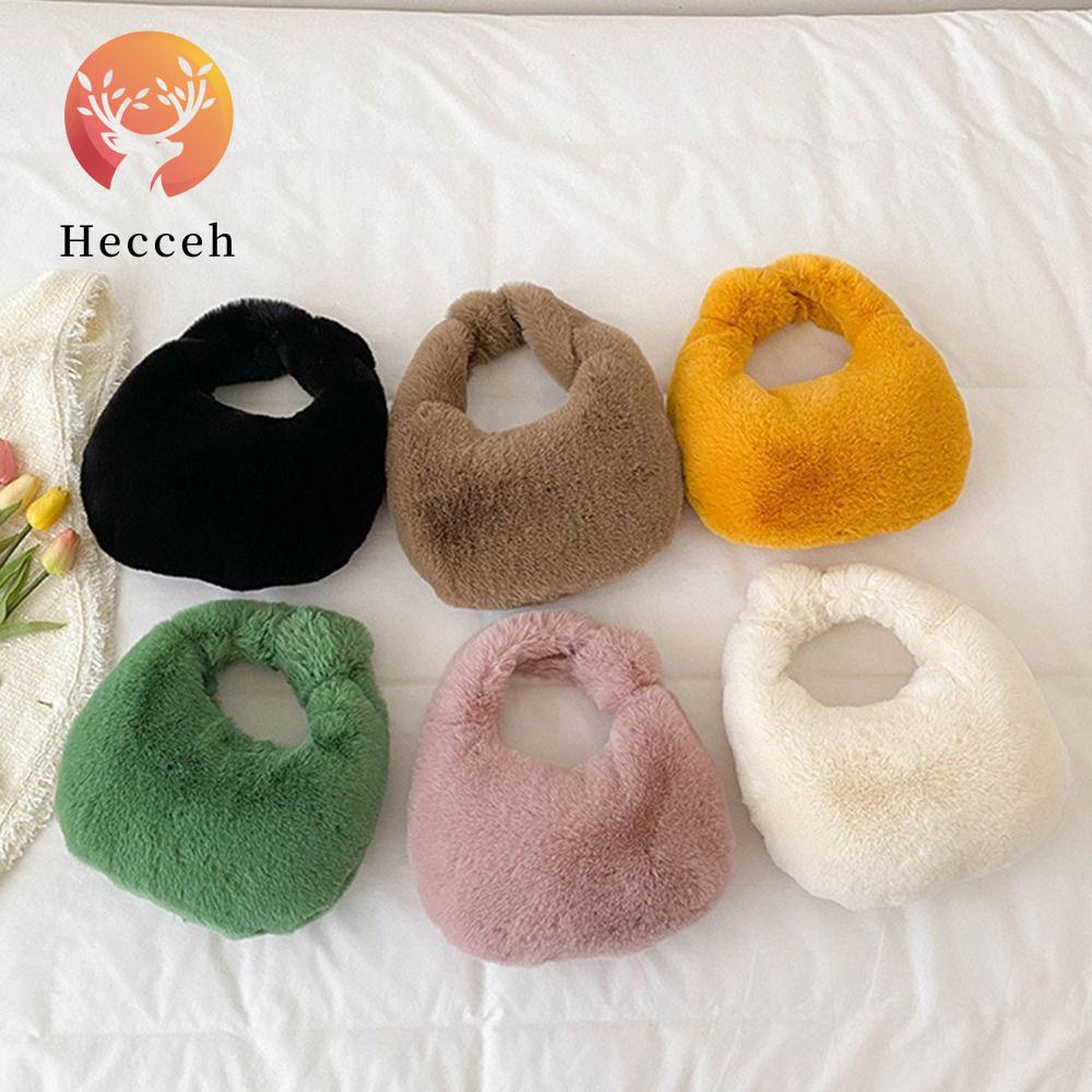 Túi Đeo Cổ Tay Giữ Ấm Hình Bán Nguyệt Nhồi Bông Thời Trang Dành Cho Nữ