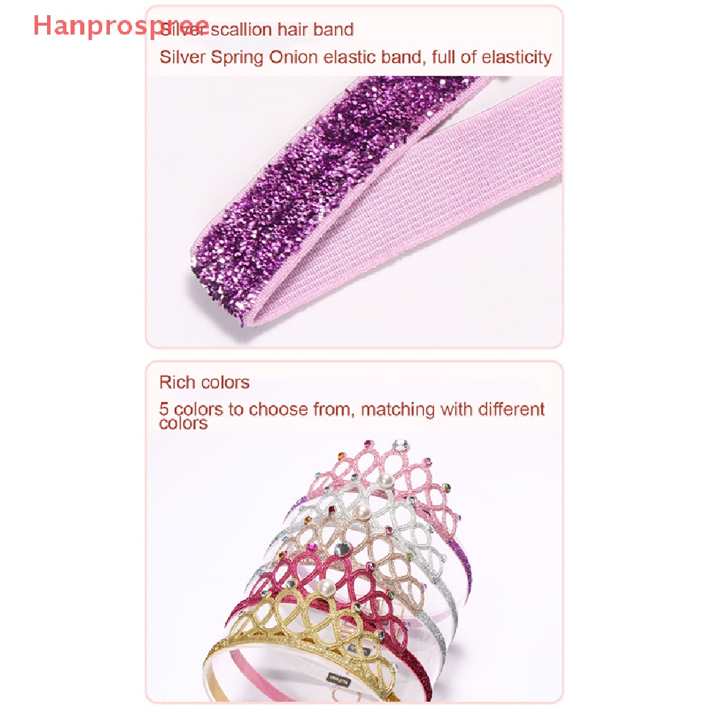 Băng Đô Cài Tóc Hình Vương Miện Mềm Co Giãn Cho Bé