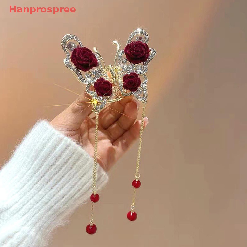 Kẹp Tóc Hình Cá Mập Đính Đá Phối Tua Rua Thời Trang Cho Nữ