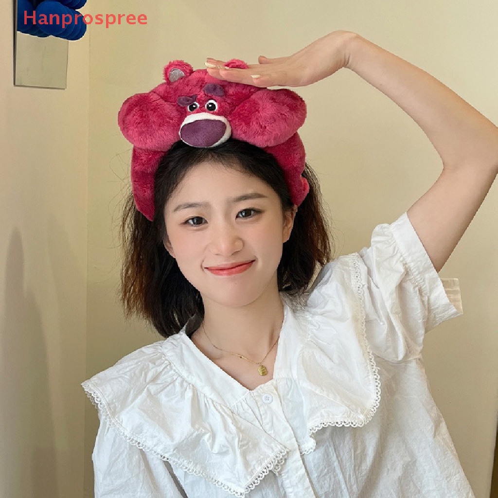 Băng Đô Cài Tóc Rửa Mặt / Trang Điểm / Trang Điểm Họa Tiết Gấu Hoạt Hình Bằng Lông Nhung Hanprospree >