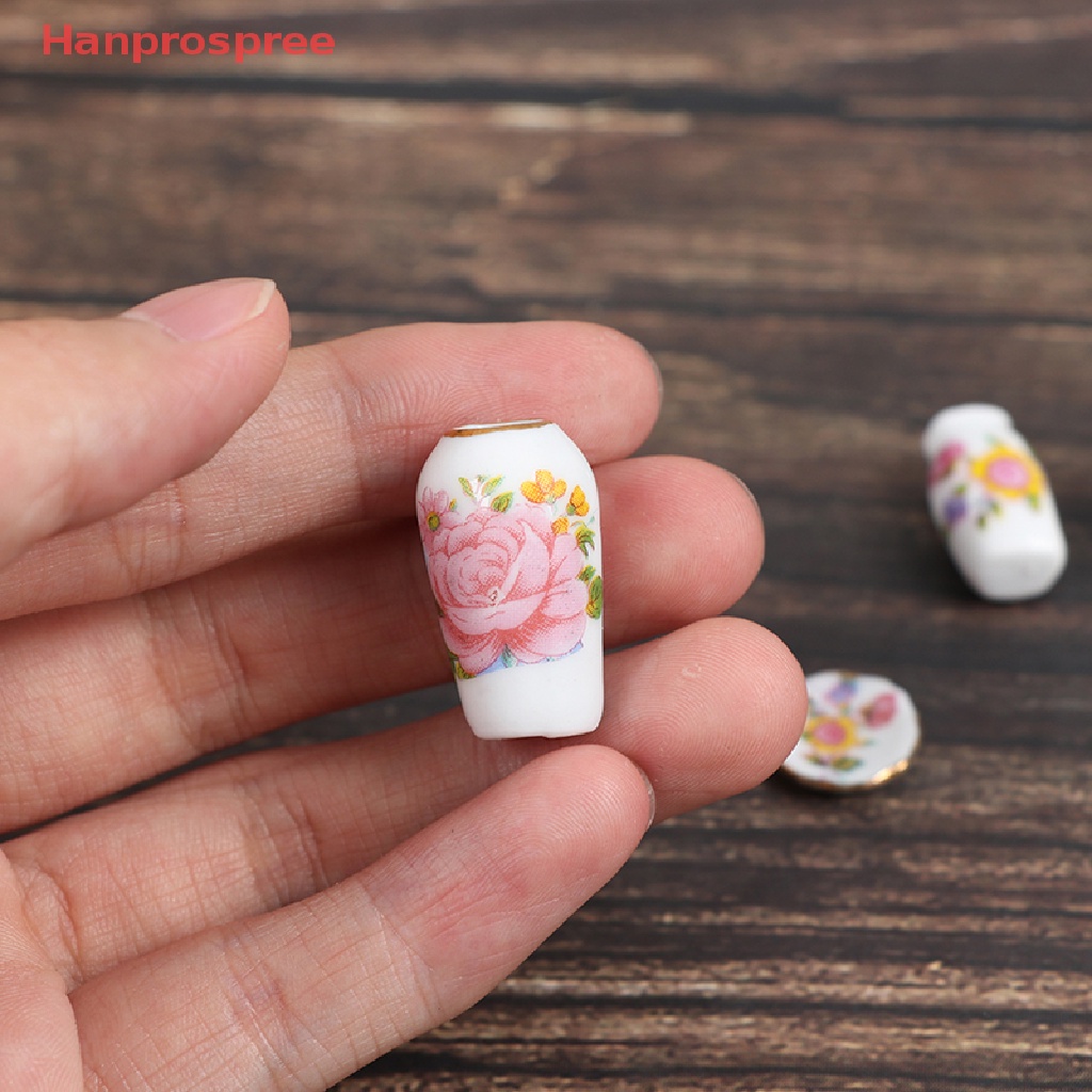 Set 7 Bình Hoa Sứ Mini Tỉ Lệ 1: 12 Trang Trí Nhà Búp Bê