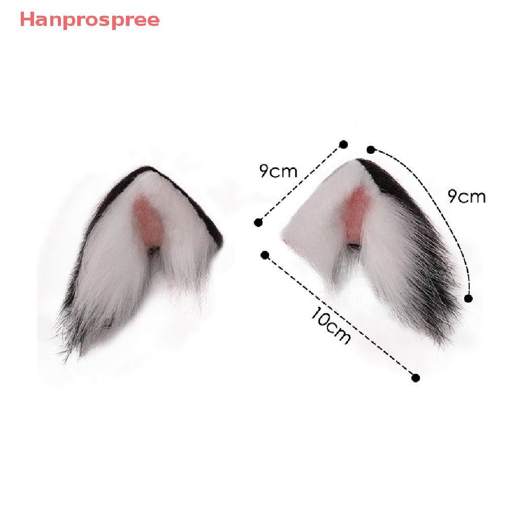 Kẹp Tóc Hình Tai Mèo Phối Lông Đáng Yêu Phong Cách Lolita