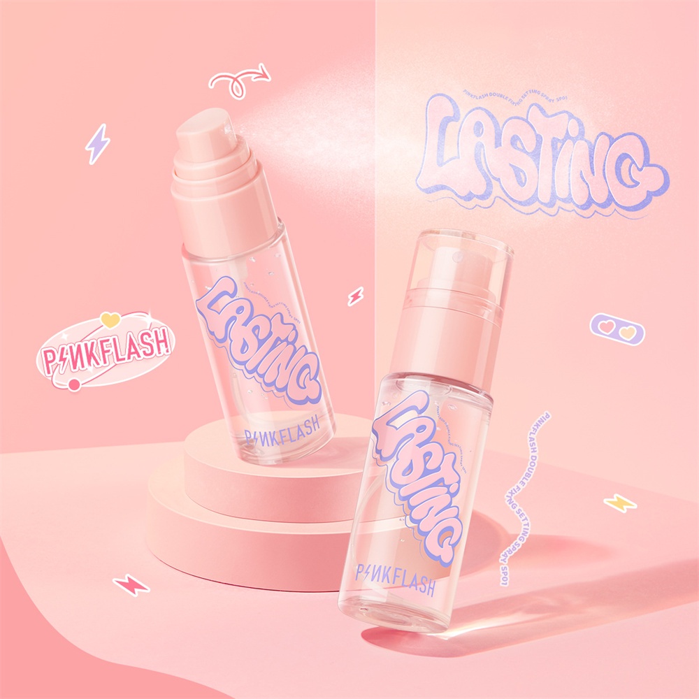 Xịt khoáng trang điểm PINKFLASH 40ML dưỡng ẩm kiềm dầu lâu trôi chống thấm nước