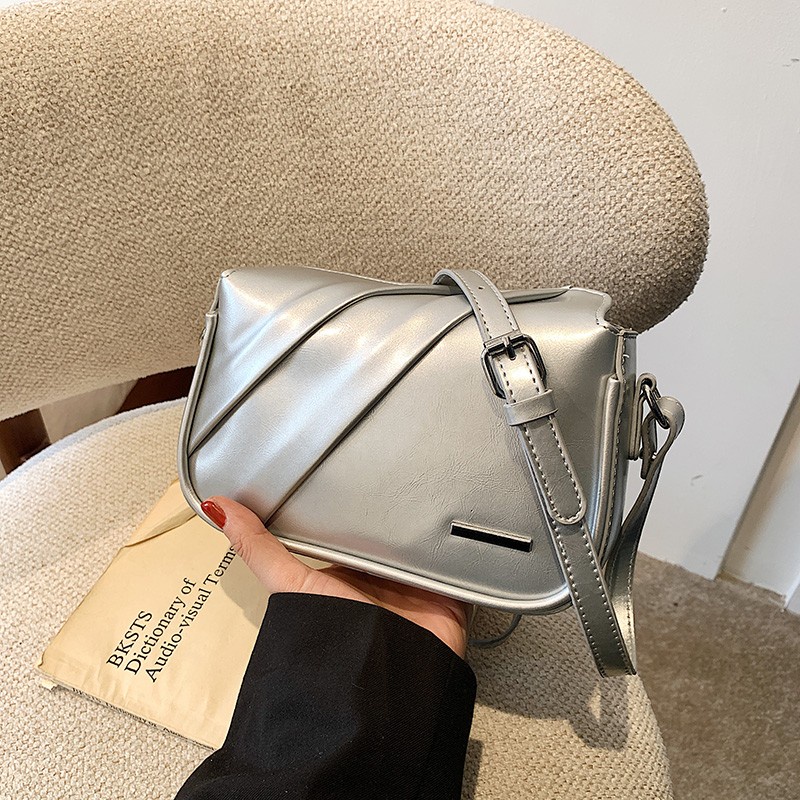 Túi Đeo Vai Hình Vuông Cỡ Nhỏ Có Khóa Kéo Phong Cách Hàn Quốc Thời Trang Cho Nữ