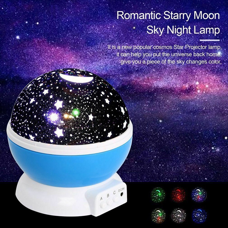 Máy Chiếu Đèn LED USB Xoay Được Hình Bầu Trời Sao Lãng Mạn Đa Ứng Dụng Cho Bé