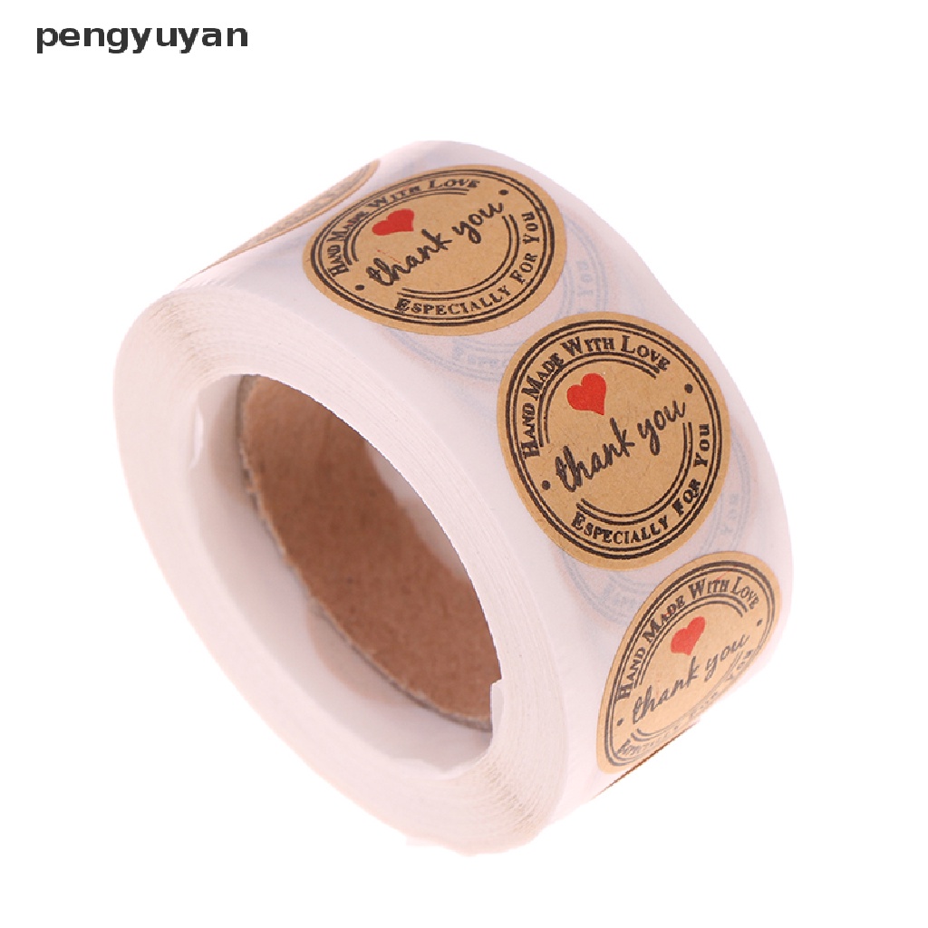 [pengyuyan] Set 500 Miếng Dán Hình Tròn In Chữ thank you ers mini Dùng Trang Trí Tiệc Cưới