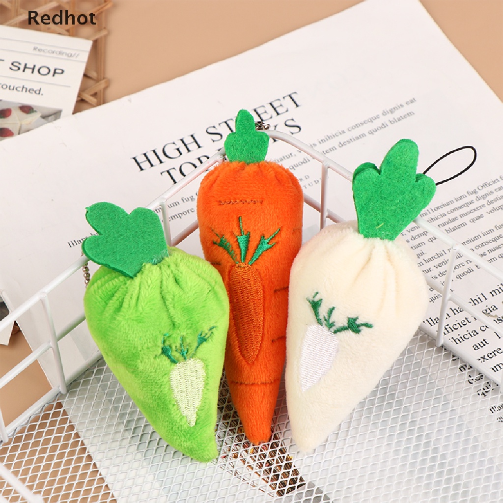 &lt; Redhot &gt; Móc Khóa Búp Bê Củ Cà Rốt Nhồi Bông Dễ Thương