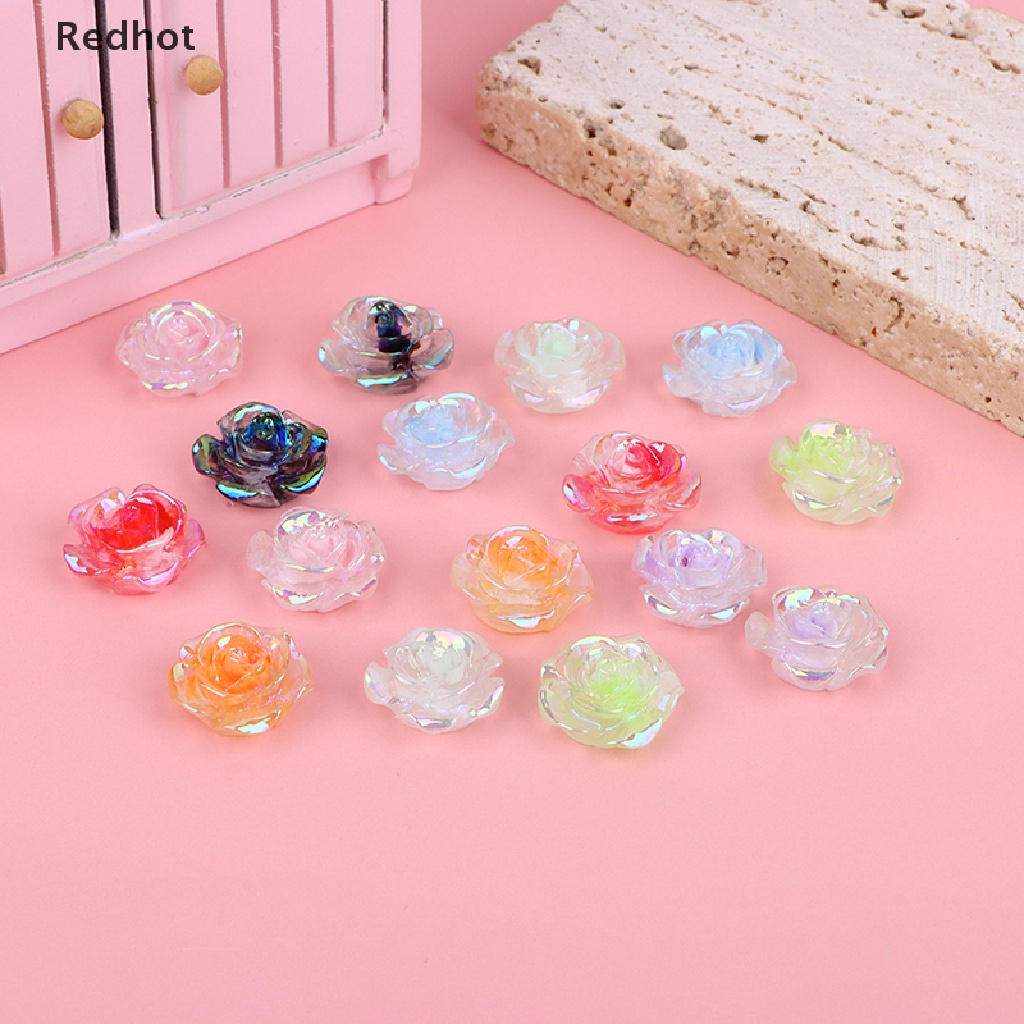 &lt; Redhot &gt; Bộ 2 Mô Hình Xe Hơi Hoa Hồng Dạ Quang Mini Bằng Nhựa Resin Trang Trí Nhà Cửa Sân Vườn DIY