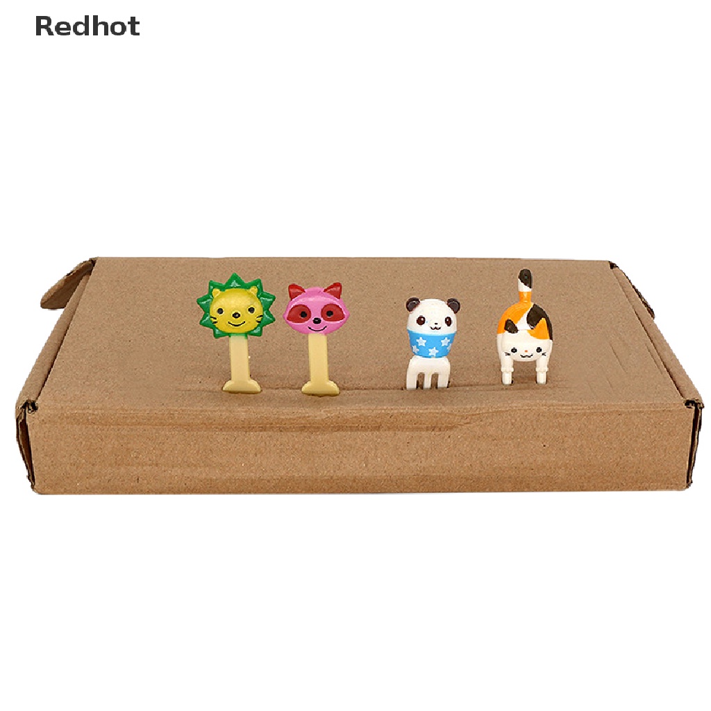 &lt; Redhot &gt; Bộ 5 Nĩa Ăn Trái Cây Hình Động Vật Hoạt Hình Sáng Tạo Cho Bé