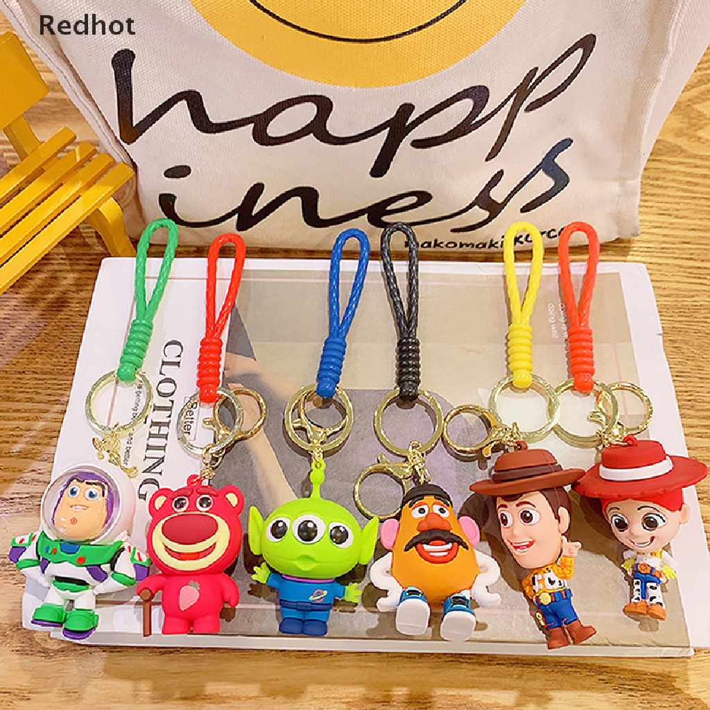 1 Móc Khóa Xe Hơi Ba Mắt Hình Gấu Dâu Tây Dễ Thương