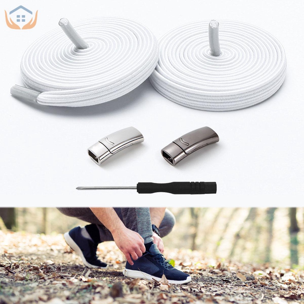 1 Cặp Dây Giày Co Giãn Không Cần Buộc 41 "Kèm Khóa Kim Loại Nam Châm