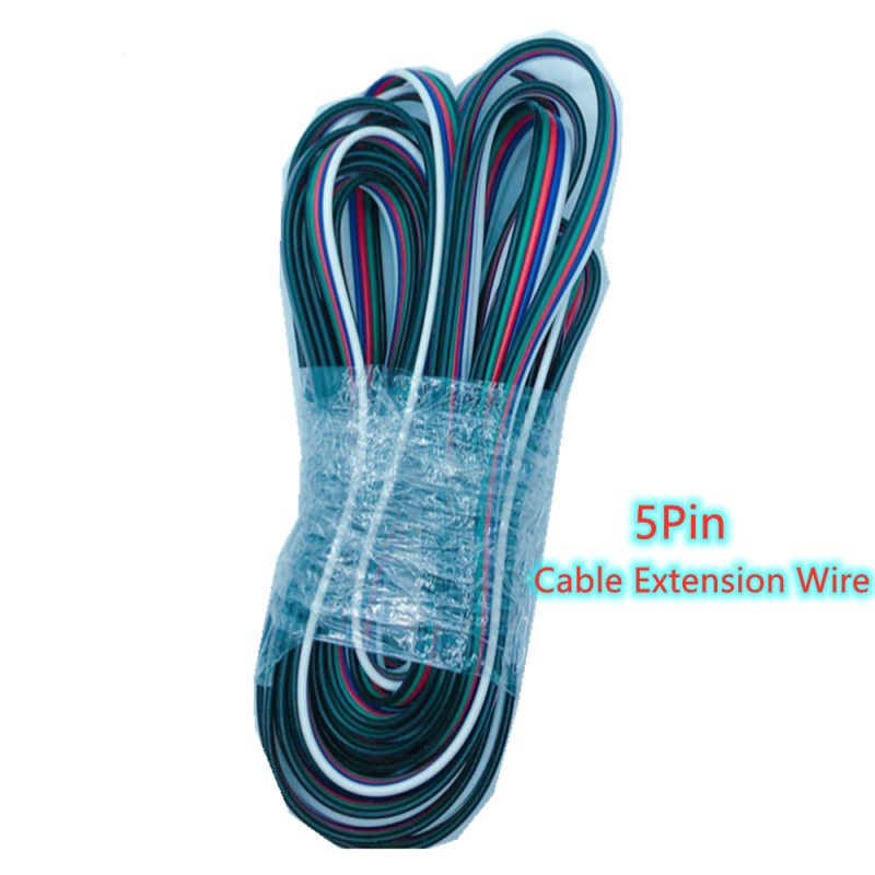 Dây Cáp Nối Dài 10M / 5M 2pin / 3pin / 4pin / 5Pin / 6pin 22AWG Cho Dây Đèn Led RGB / RGBW 5050 CCT WS2811 WS2812 3528