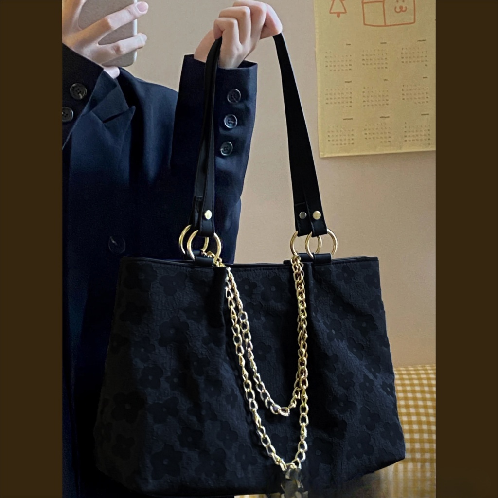 Túi Tote Đeo Vai / Kẹp Nách Kích Thước Lớn Họa Tiết Hoa Cúc Nhỏ Thời Trang Mới 2023 Cho Nữ