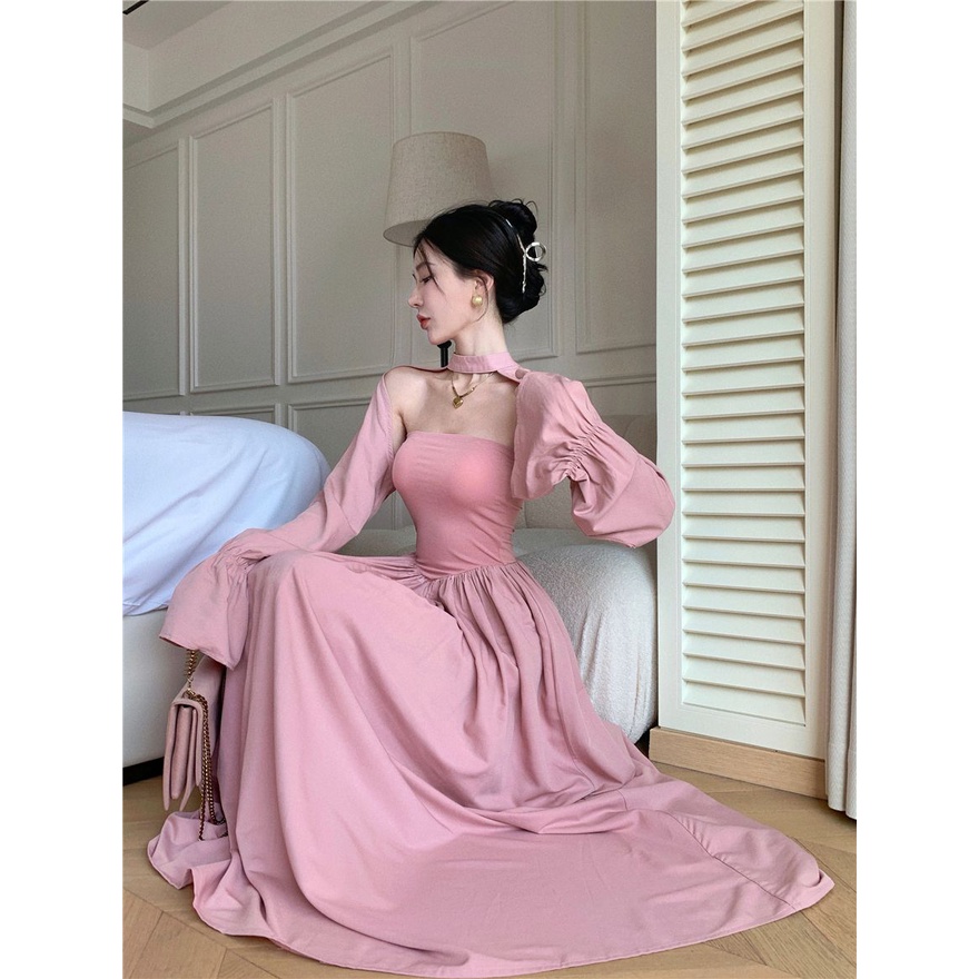Set Áo Sơ Mi Tay Dài Chống Nắng + Chân Váy Dài Phong Cách Đường Phố Thời Trang Mùa Hè Cho Nữ