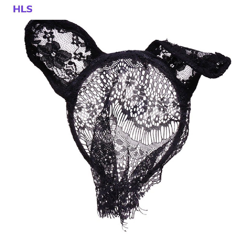 Băng Đô Tai Mèo Bằng Ren Màu Đen Hóa Trang Giáng Sinh Cho Nữ