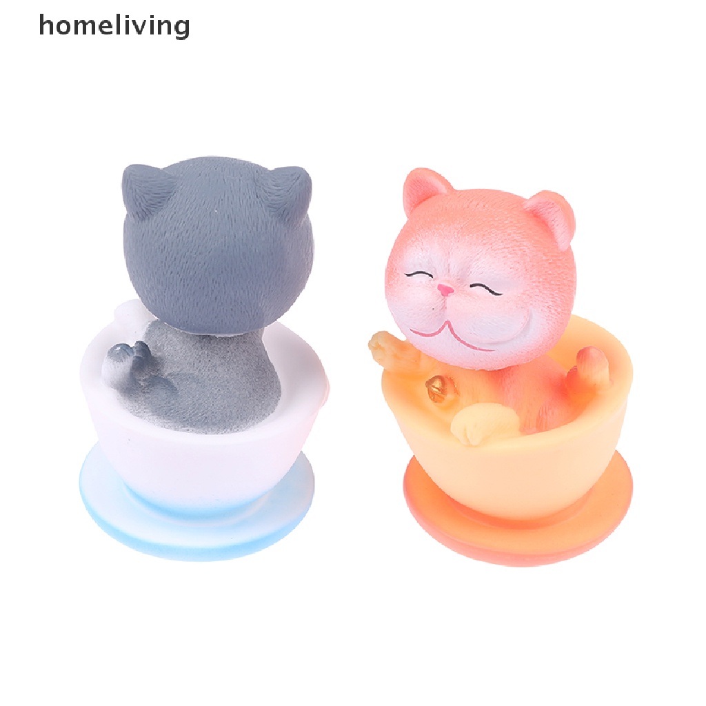 Mô Hình Đồ Chơi Chú Mèo Lắc Đầu Dễ Thương Trang Trí Cốc Trà