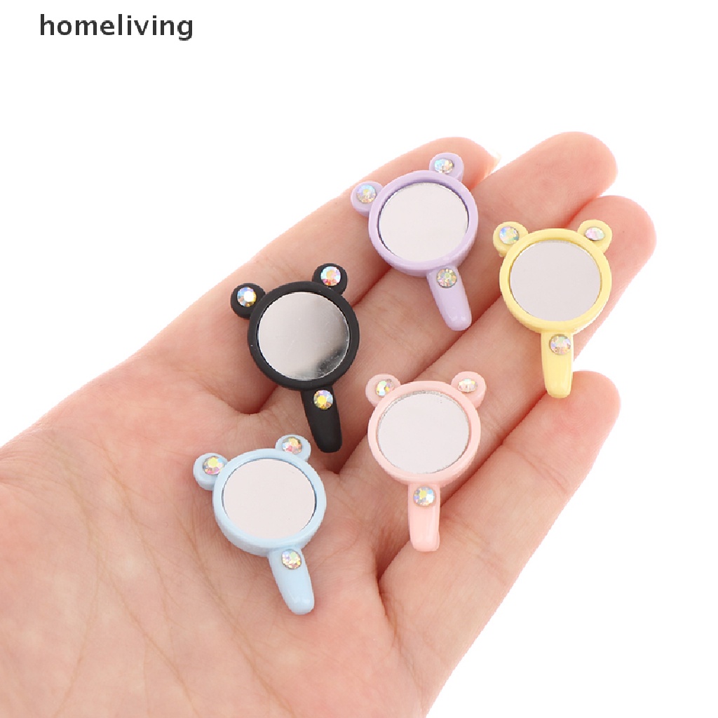 Set 5 Gương Trang Điểm Hình Gấu Tỉ Lệ 1: 12 Cho Nhà Búp Bê DIY