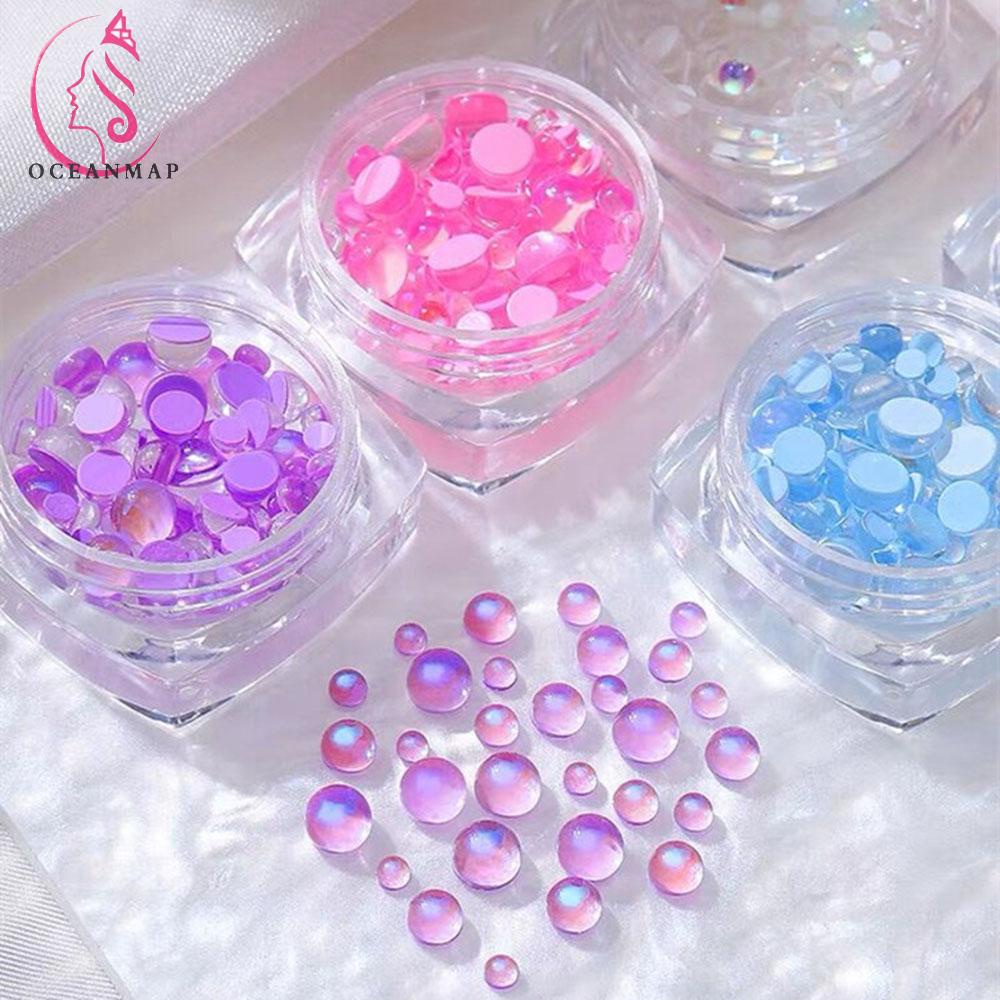 [Hàng mới về] Hộp phụ kiện trang trí móng tay 3d màu sắc xinh xắn