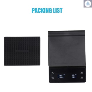 0.3g~3000g High Precision Digital Scale with Waterproof Surface Electronic Scale LED Display with Backlight Portable Kitchen Scale Baking Scale Coffee Scale