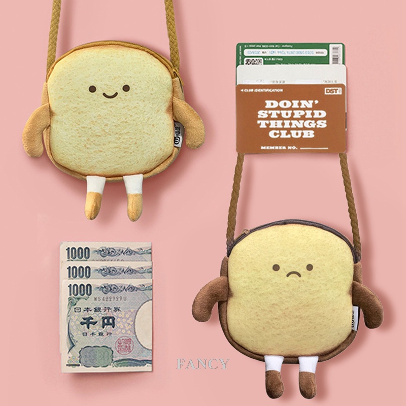 Túi Đeo Chéo Vai Hình Bánh Mì Nướng Dễ Thương Dành Cho Nữ