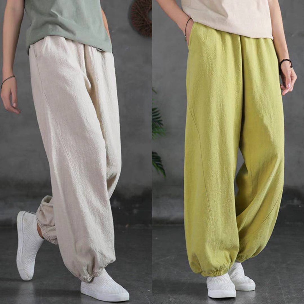 Quần Dài 100% Cotton Màu Sắc Thời Trang Cho Nữ
