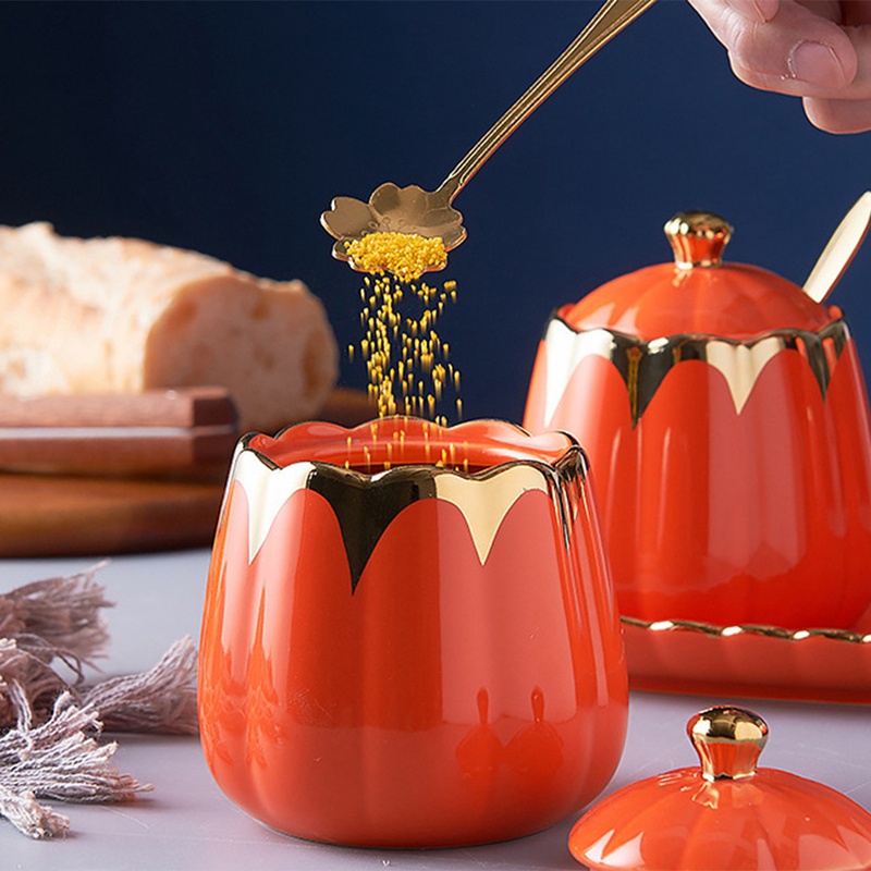 1 Bộ Hũ Đựng Gia Vị Trong Nhà Bếp Có Nắp Bằng Gỗ