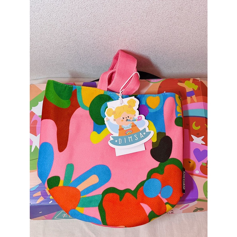 Túi Vải Đựng Hộp Cơm Trưa Sức Chứa Lớn In Họa Tiết Graffiti Phong Cách Nhật Bản Chất Lượng Cao